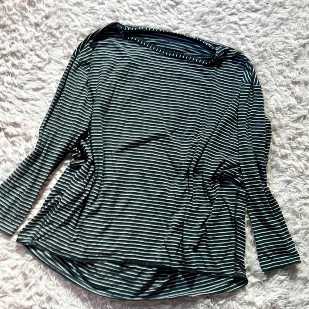 Lululemon Minimalist Striped Casual Lounge Athleisure Elevated Basic Top WomensL